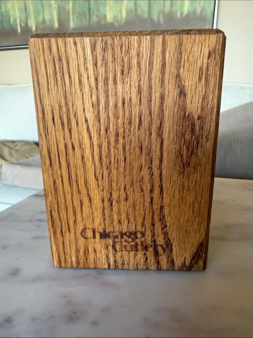 Chicago Cutlery Oak Steak Knife Block - Warm Wood Finish
